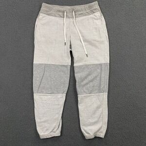 James Perse Jogger Pants Womens Medium, 2 Knit Drawstring Cotton Gray Sweatpants